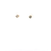14k White and Yellow .30ct G VS2 Round Diamond Stud Baby Earrings